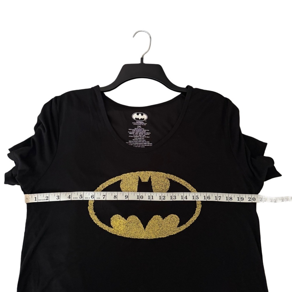 Batman Logo Halloween Removable Cape Black Costume Tee 2XL - Picture 8 of 8